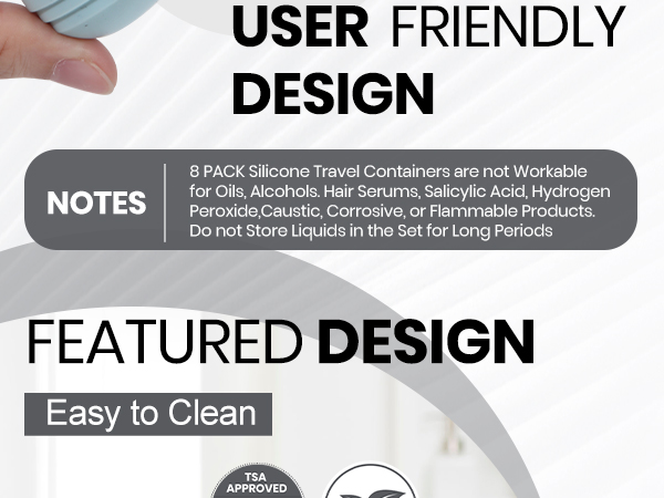 Travel Bottles for Toiletries 8 Pack