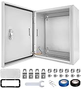 CXCESNS Outdoor Electrical Box 12 x 10 x 6''D NEMA 4X Enclosure Steel Box, Waterproof & Dustproof...