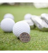 DPWOUM Brown Adult Humor Novelty Golf Ball Markers Funny Golf Ball Marker for Men with Funny Word...