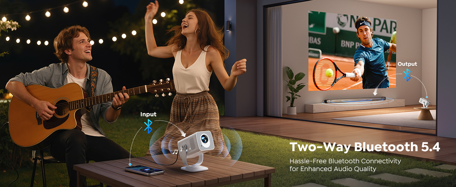 smart projector with wifi and bluetooth