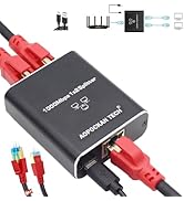 Ethernet Splitter 1 to 2,Gigabit Ethernet Splitter 1000Mbps High Speed with Cat8 Ethernet Cable 1...