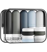 Quatish 15 Pack Travel Bottles for Toiletries, Original Patented, TSA Approved Travel Size Contai...