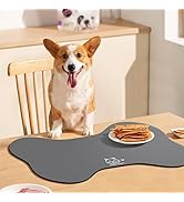 Quick Dry Dog Mats for Water Spills, Puppy Pad Tray Prevent Food Overflow, Suitable for Small, Me...