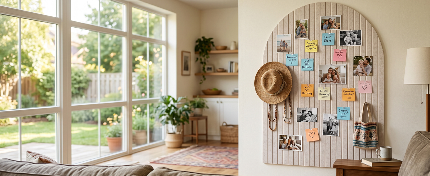 Large Arched Felt Bulletin Board