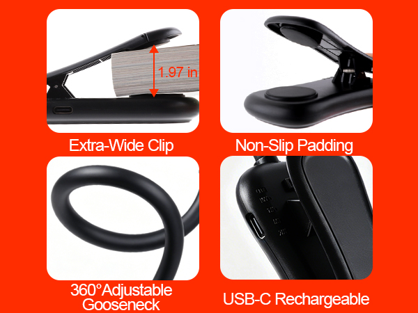 red book light clip on