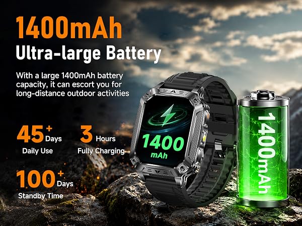 1400mAh Ultra-large Battery