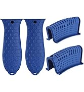 4 pcs Trumoter Silicone Potholders, Hot Handle Holder Assist Pot Holder for Cast Iron Skillets an...