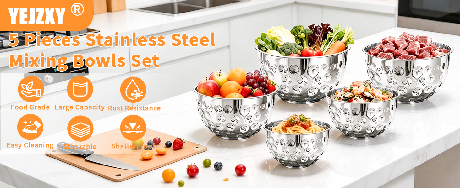 stainless steel mixing bowls