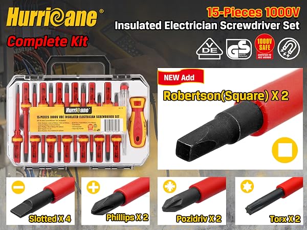 15 PC VDE SCREWDRIVER SET