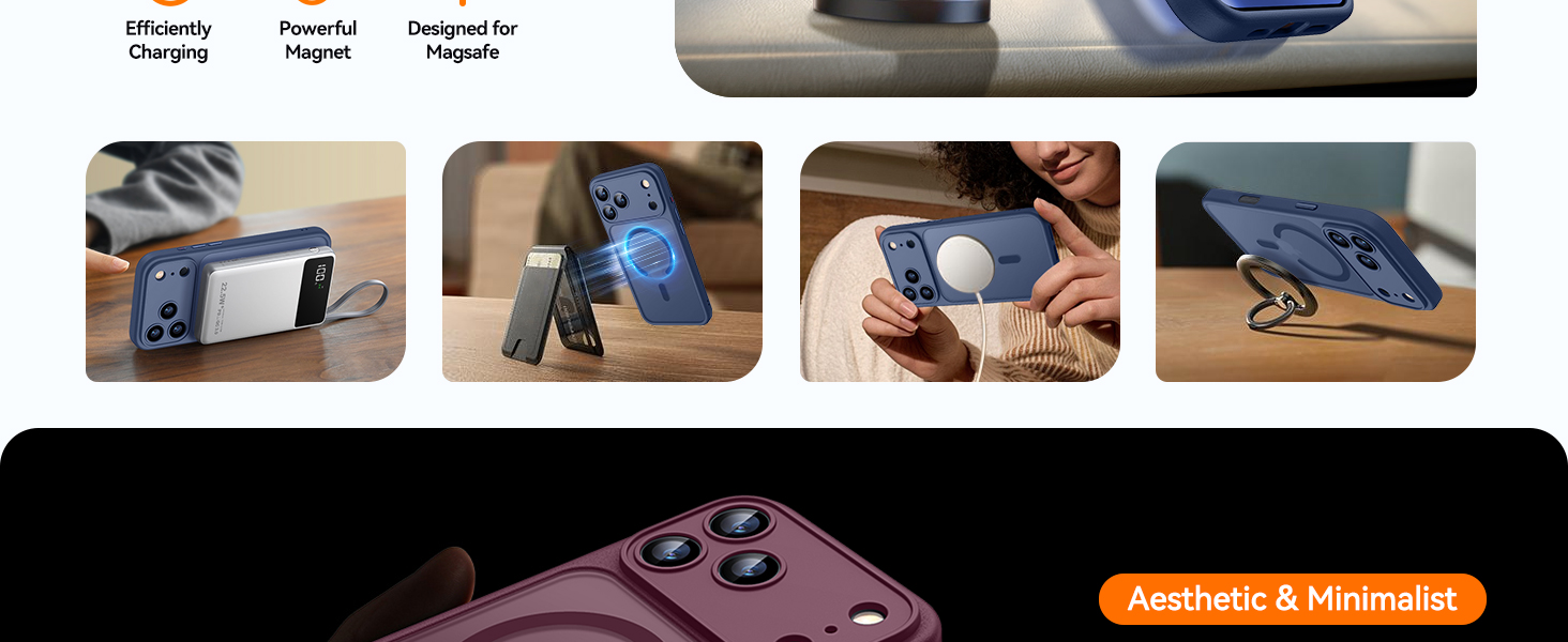 Full Coverage Camera Protection Magnetic Shockproof Compatible with iPhone 18 Pro Case 6.3 inch