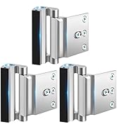 Home Security Door Reinforcement Lock - 3 Pack Metal Door Locks for Kids Safety Top Front Door Ch...