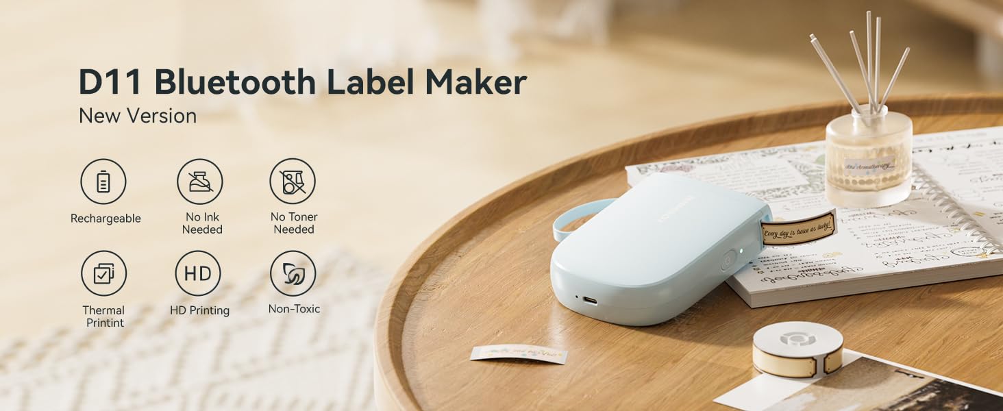 Mini Label Printer D11 2024 Version