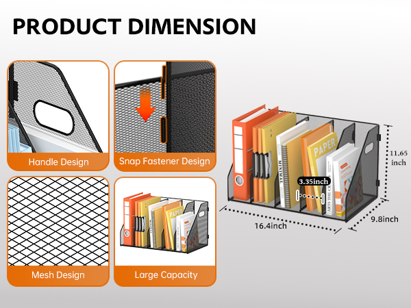 Versatile Desk Organizer Product Dimension