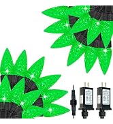 2 Pack C6 Christmas Lights Outdoor Indoor, Total 200 LED 66 FT Connectable Christmas String Light...