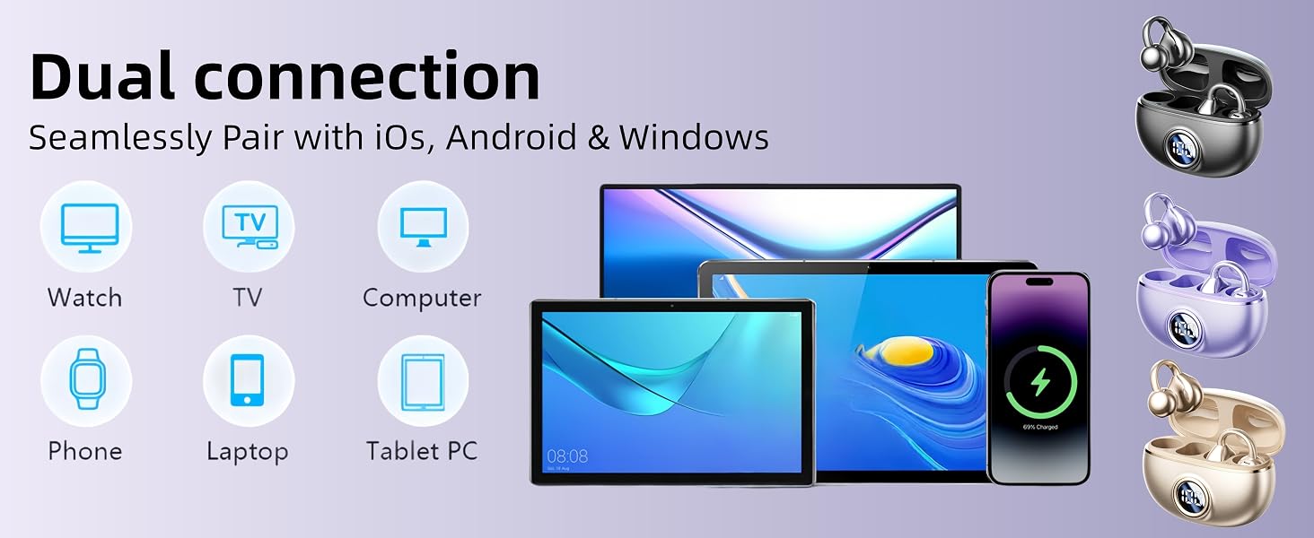 Dual connection Seamlessly Pair with iOs, Android & Windows