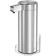DUMUTRIJIN Touchless Automatic Soap Dispenser Wall Mount Stainless Steel with Sensor Infrared 9 o...