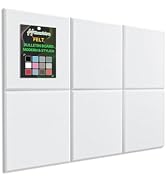 Hsurbtra Cork Board for Wall 24 x 18 Inch, 6 Pack Felt Bulletin Notice Board with Pushpins for Of...