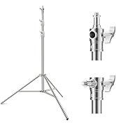 K&F CONCEPT 9.2ft/2.8m Stainless Steel Light Stand, Spring Cushioned Heavy Duty Photography Tripo...