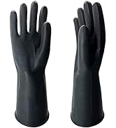 ROYAKI Heavy Duty Rubber Gloves, L-XL Cleaning Work Latex Utility Protective Gloves, Resist Acid,...