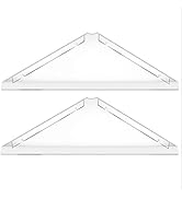 evron Super Large Corner Shelf,TV Stand Floating Shelf Wall Mounting Clear Acrylic Triangle,TV St...