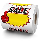 Starburst Sign Sale Stickers 4 x 3 Inches Self-Adhesive Blank Price Tags Sticker Writable Removab...