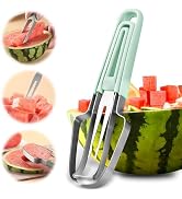 Banyaa Watermelon Cutter Slicer Tool, 3-in-1 Watermelon Fork Slicer Cutter, Stainless Steel Water...