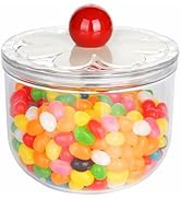 Custde 30 floz Flower Plastic Candy Jar with Lid – Cute Airtight Multi-Purpose Storage Canister f...