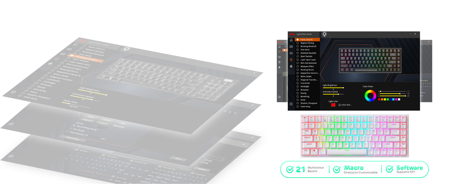 Bluetooth 2.4G mechanical wireless wired BT gaming TKL small portable 80% 65% 60% 70% 60 percent