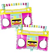 Big, 22 Inch Boom box Balloons - 90s Party Decorations | 80s Balloons for Disco Party Decorations...