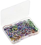120 Pcs Colored Safety Pins Small,22mm/0.87inch Bulb Pins,Stitch Markers for Knitting,Gourd Safet...