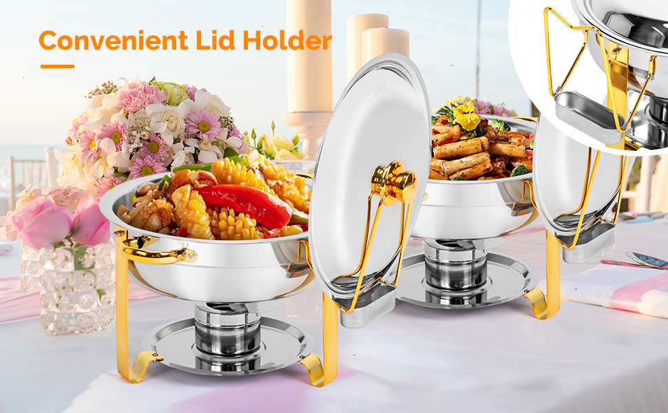 gold chafing dish