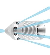 Stainless Steel SS304 Drain Blaster Cleaning Nozzle Pressure Washer Sewer Jetter Nozzle 3/8" BSP ...