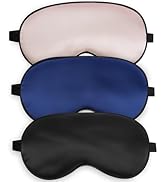 Sleep Mask, Silk Eye Mask for Sleeping with Adjustable Strap, Satin Blackout Sleeping Eye Mask fo...