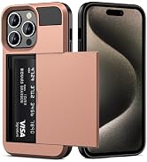 Vofolen Case Compatible with iPhone 15 Pro with Card Holder Dual Layer Shockproof Wallet Phone Ca...