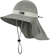 Sukeen Cooling Sun Hat for Men Women UPF50+ Wide Brim Fishing Hat with Neck Flap Adjustable Folda...