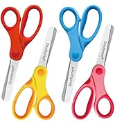 Scissors for Kids,Kids Safety Scissors,Soft Comfort-Grip Handles Blunt-Tip School Student Scissor...
