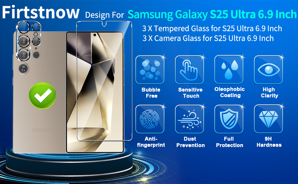 Firtstnow S25 Ultra Screen Protector for Samsung Galaxy