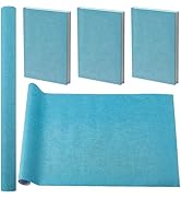 CRASPIRE Blue Linen Book Cloth Fabric Surface Paper Backed 35 x 17 Inch for Books Binding Bookcov...
