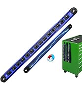 1/4-inch Magnetic Socket Organizer Rail, Aluminum Alloy Socket Rail, Heavy Duty Sockets Holder wi...