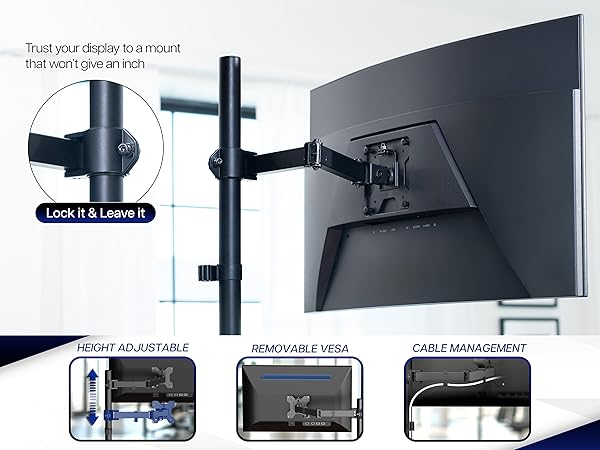 single monitor desk mount