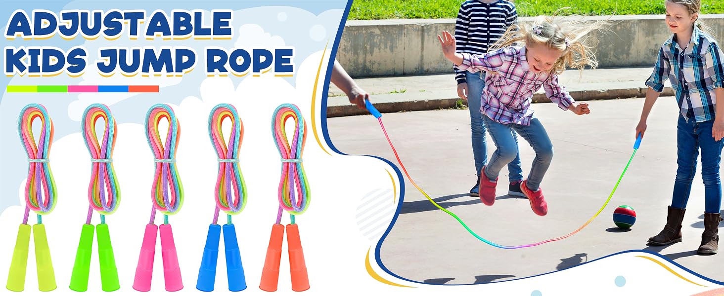 rope jump kids skipping adjustable fitness exercise outdoor jumping pack handle girls boys soft