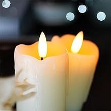 Flameless Pillar Candles