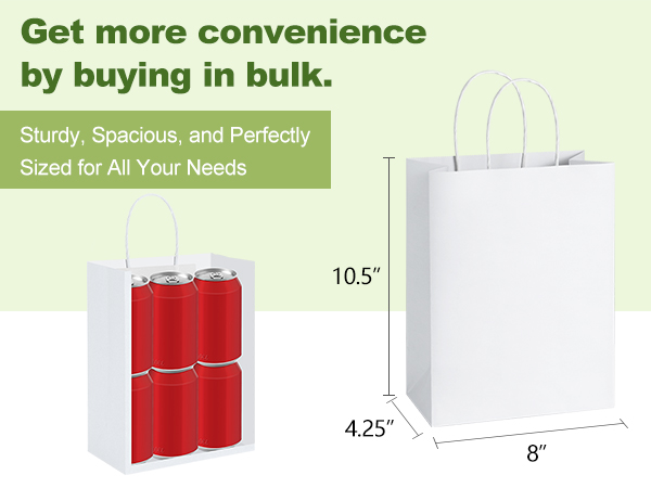 Medium paper Bags white