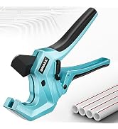 SHALL PVC Pipe Cutter, Cuts up to 2-1/2”, Heavy-Duty Aluminum Ratchet Pipe Cutter Tool for PVC, P...