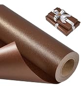 Juertime Chocolate Brown Matte Wrapping Paper - Reversible Pearly-Lustre Gift Wrap Paper Perfect ...