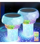 Vitaler Solar Pool Chlorine Floater with Colorful Lights, Remote-Controlled Lights Adjustable Rel...