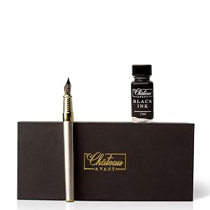 fountain pen gift set with ink bottle and gift box