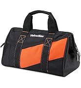 ValueMax 13-Inch Small Tool Bag, Wide Mouth Tool Bag with 12 Storage Pockets, Heavy Duty Orange T...