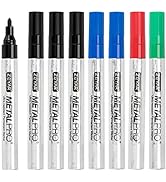 ZEYAR Permanent Markers, Medium Bullet Tip, Aluminum Barrel, Waterproof ink, Quick Dry, Great on ...