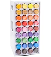 SANFURNEY Craft Paint Storage Rack, 72-Hole Spinning Tower, Vertical Organizer for Apple Barrel &...